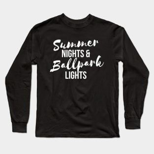 Summer night and ballpark light t-shirt Long Sleeve T-Shirt